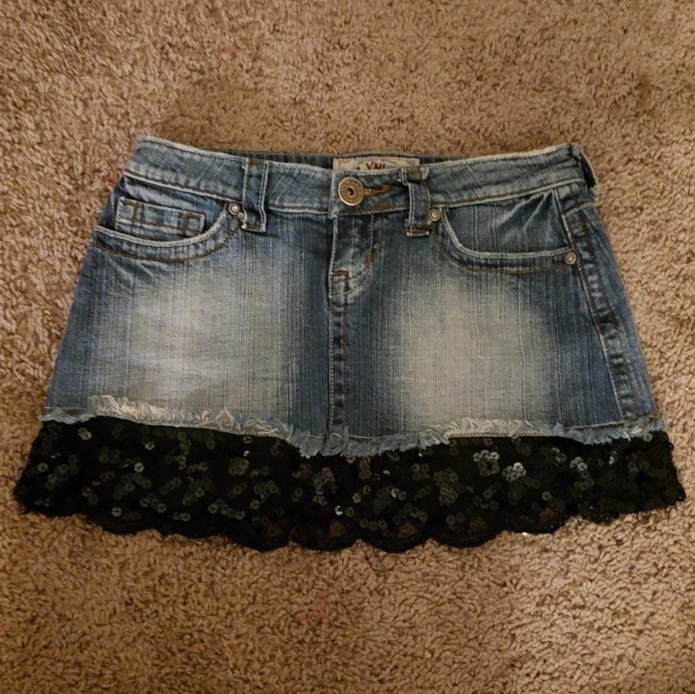 Jean Lace Skirt